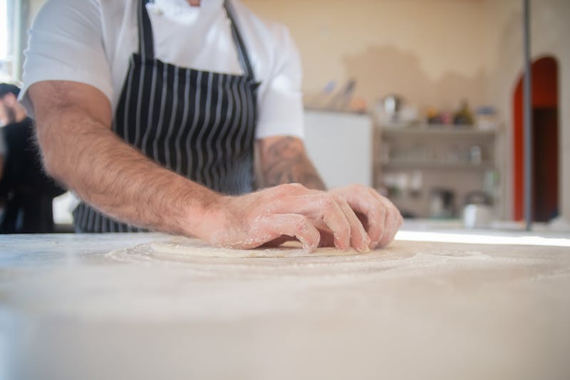 Pizza making process